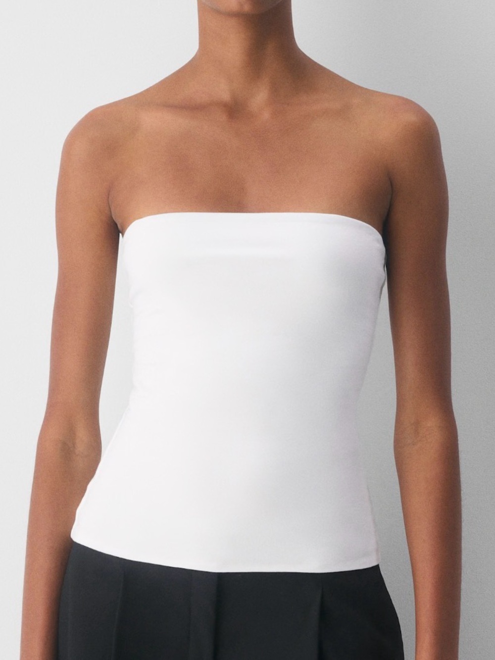 Aritzia White Strapless Tube Tank Top - Picture 2 of 3